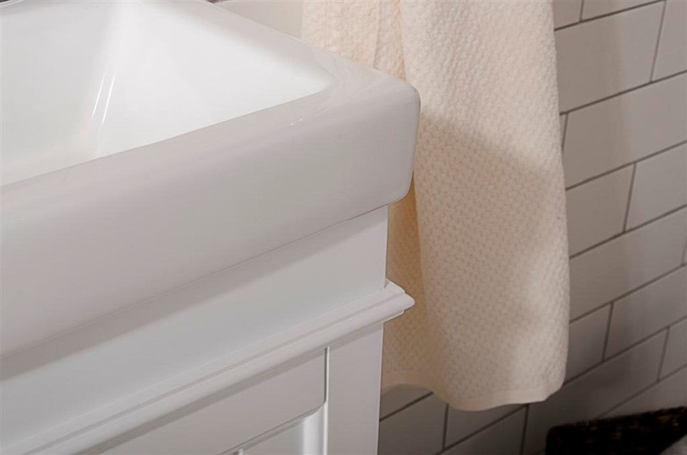 Legion Furniture Dawson Single Sink Vanity, White, 18"