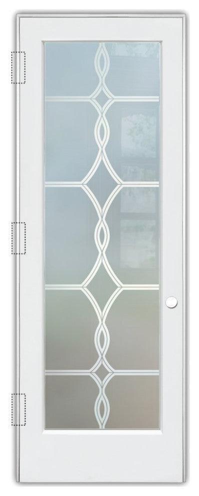 Interior Prehung Door or Interior Slab Door - Diamond Beads - Primed - 24" x...