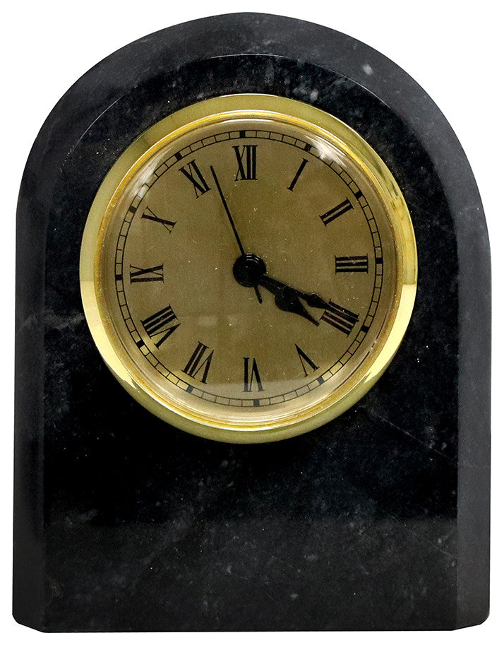 Jet Black Clock with Gold insert