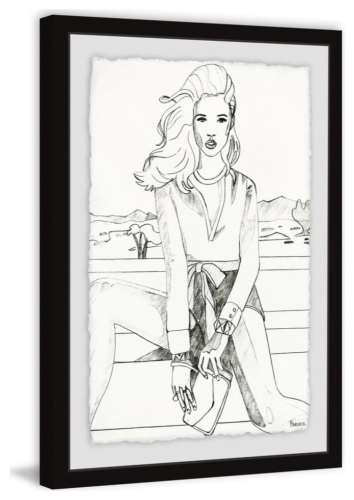 "Purse and Bow" Framed Painting Print, 30"x45"