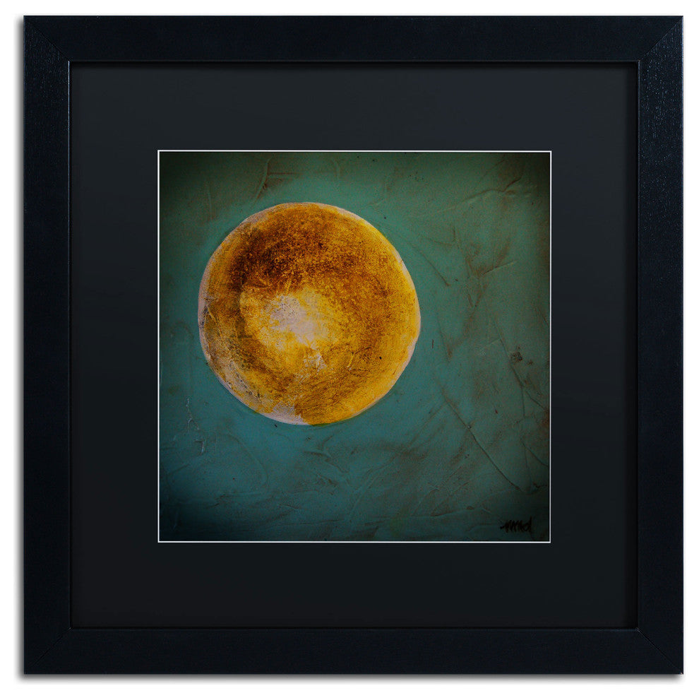 'Moon on Blue' Matted Framed Canvas Art by Nicole Dietz