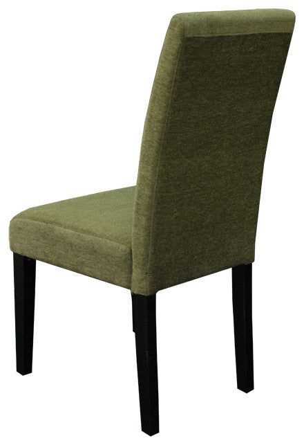 Aprilia Dark Red Upholstered Dining Chairs, Set of 2, Moss Green