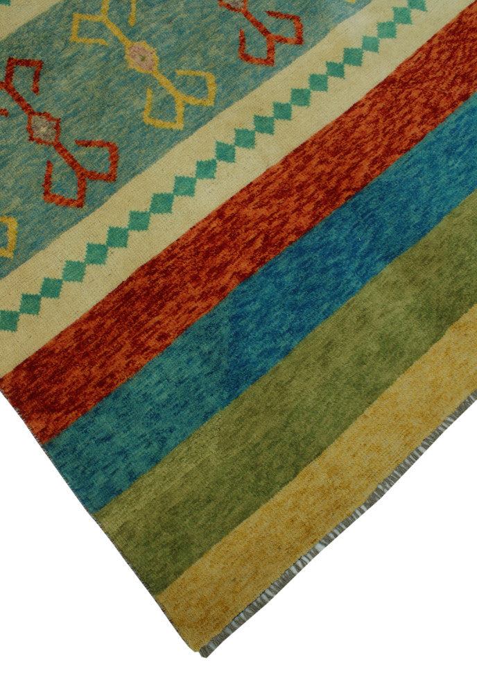 Balochi Anllela Blue/Rust Rug, 4'11x6'7