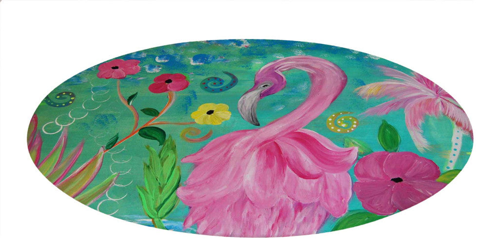 Flamingo designs coastal home chenille Area Rugs  60 inch from my art., Flamingo