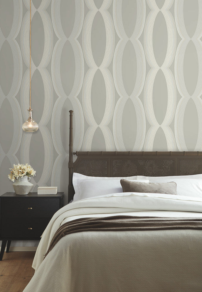 Light Neutral Progression Ogee Wallpaper