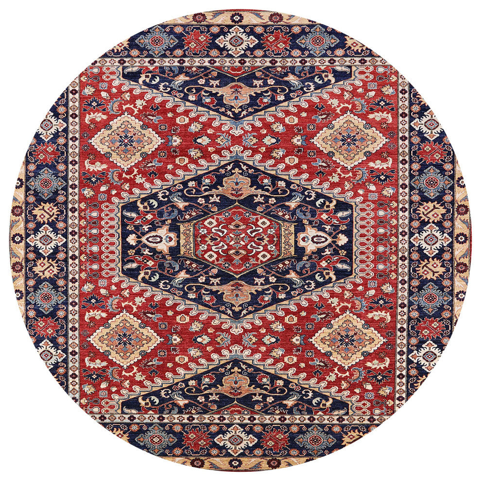 Ahgly Company Indoor Round Mid-Century Modern Area Rugs, 6' Round