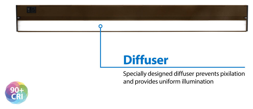 NUC-5 Series Selectable LED Under Cabinet Light, Oil Rubbed Bronze, 30