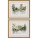 Set Of Two Wooded Stream Framed Art Gold Picture Frame Print Wall Art