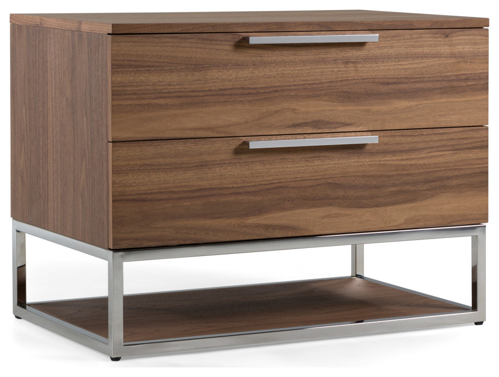 Modrest Helenora Modern Walnut Nightstand