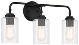 Stowe Vanity 3  Light  Flat Black