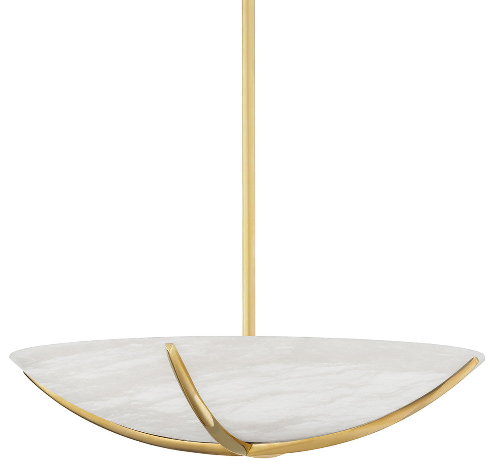 Wheatley 6-Light Pendant Aged Brass Finish