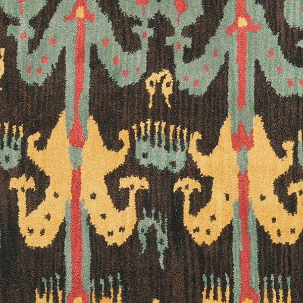 Safavieh Ikat Ikt221A Charcoal, Blue Area Rug