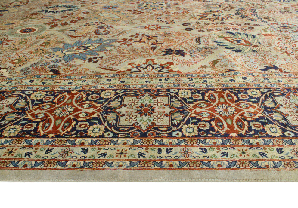 Pak-Persian Talitha Beige/Navy Rug, 9'1x11'9