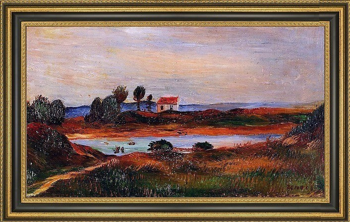 Pierre Auguste Renoir View of Brittany Framed Premium Canvas Print, 16"x24"