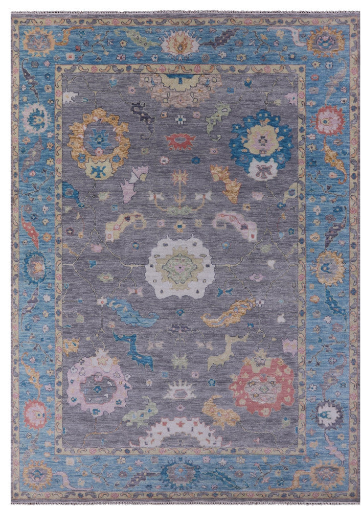 Turkish Oushak Handmade Wool Rug 10' 4" X 14' 1" - Q13313