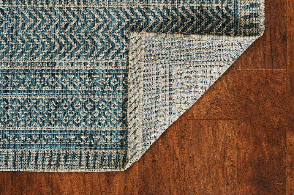 KAS Provo 5755 Teal Horizon Area Rug, 7'10"x10'10"