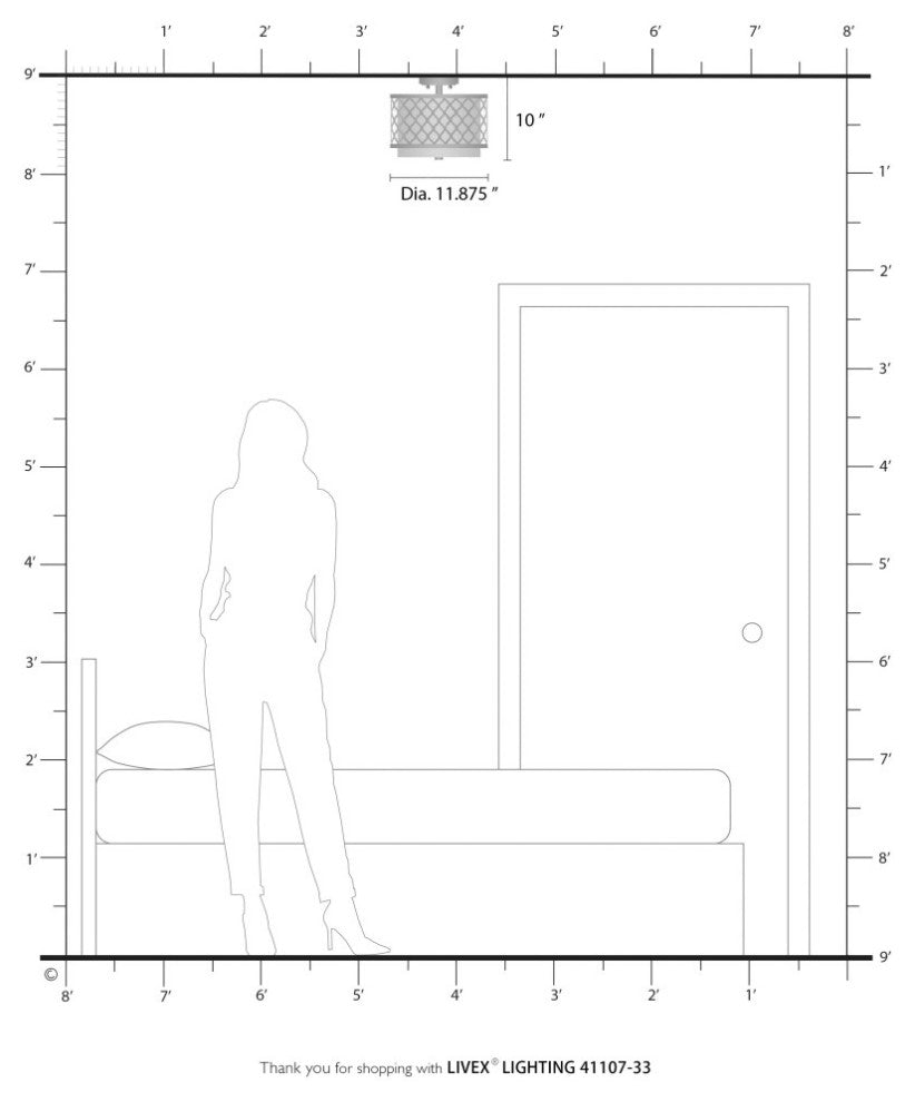 Arabesque 2 Light Soft Gold Small Semi-Flush