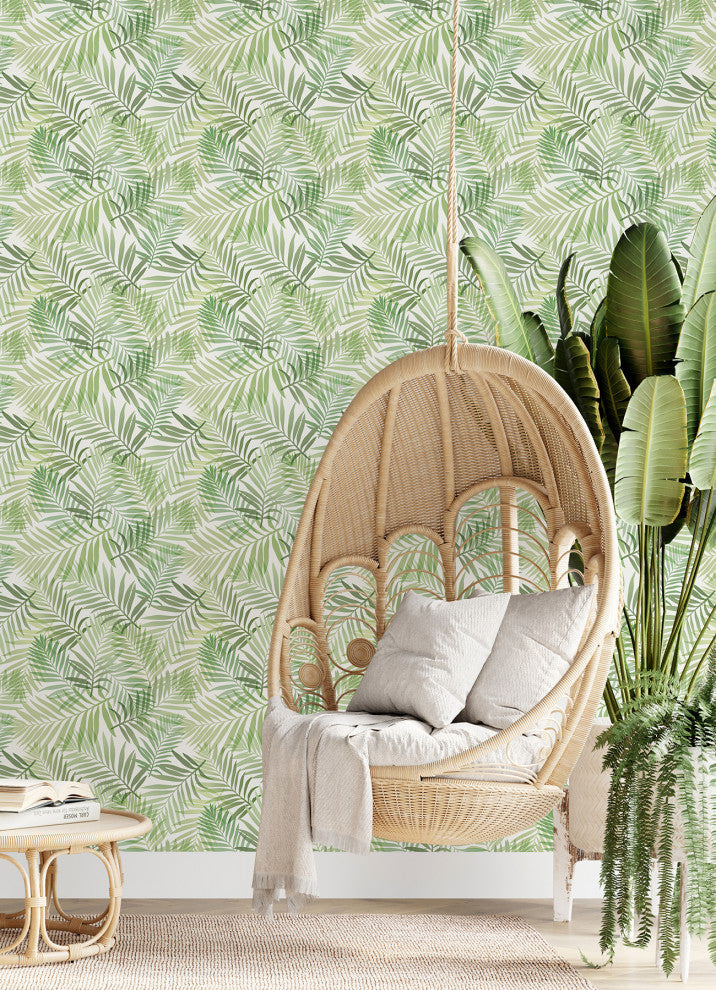 Green Tropical Vibe Peel & Stick Wallpaper