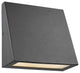 BRONX Contemporary LED Light  Textured Black Outdoor Wall Sconce 6inches Tall