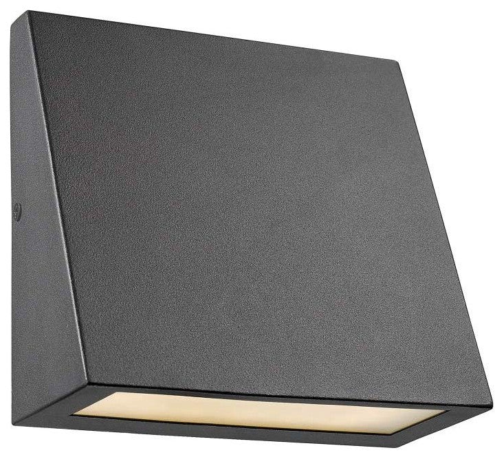 BRONX Contemporary LED Light  Textured Black Outdoor Wall Sconce 6inches Tall