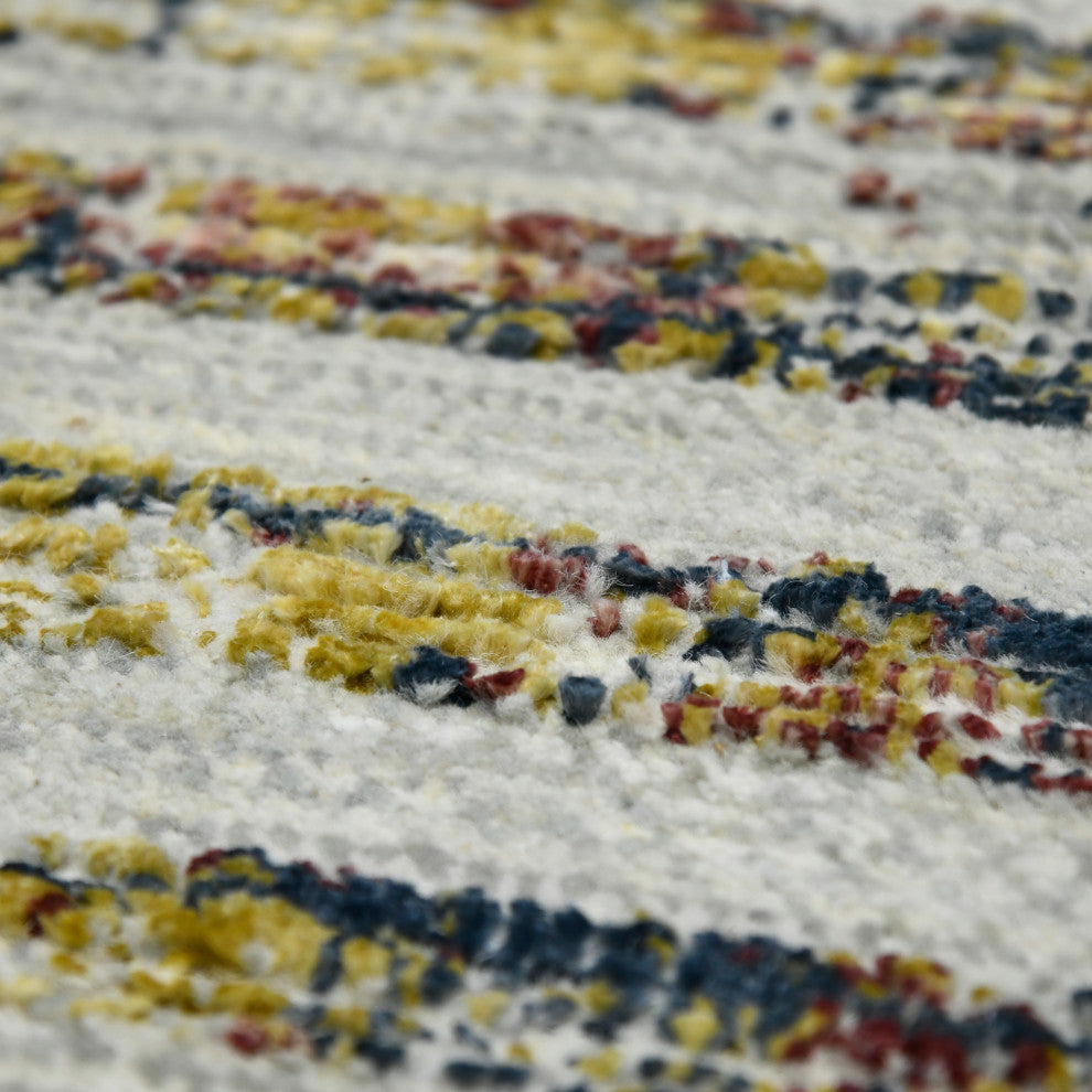 Dazzle Area Rug, Yellow, 8' x 10', Geometric