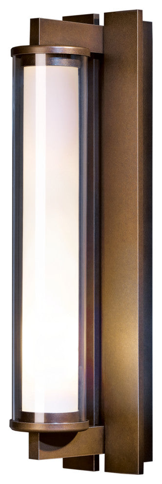 Fuse Large Outdoor Sconce, Coastal Bronze Finish, Clear Glass