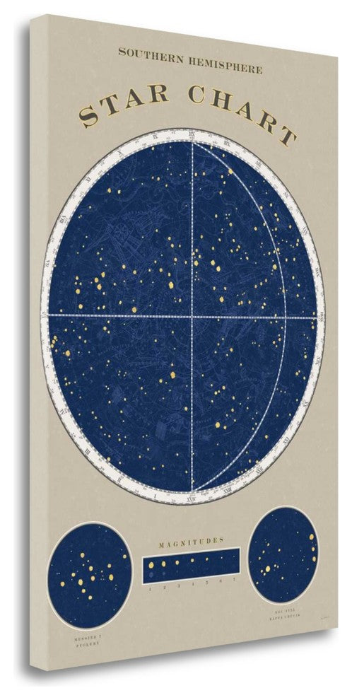 "Southern Star Chart" By Sue Schlabach, Giclee Print on Gallery Wrap Canvas