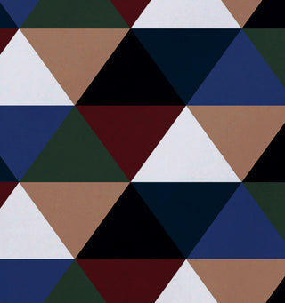 Triangles! Geometric Print Placement, Mahogany, Set of 4