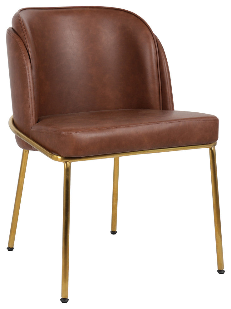 Jagger Upholstered Dining Chair, Brown, Set of 2