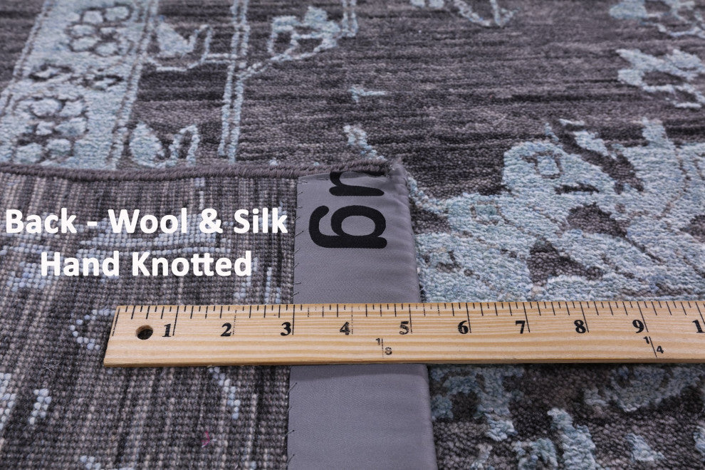 Persian Hand Knotted Wool and Silk Rug 10' 2" X 14' 2" Q11776