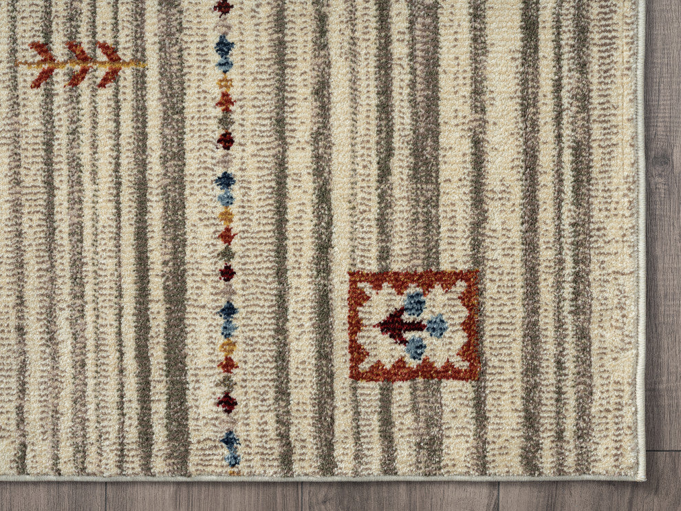 Abani Rugs Mesa MES200A Beige Southwestern Geometric Area Rug