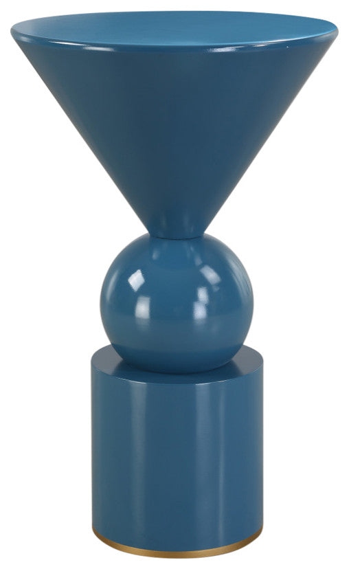 Uttermost - 22944 - Accent Table - Trig - Lustrous Blue