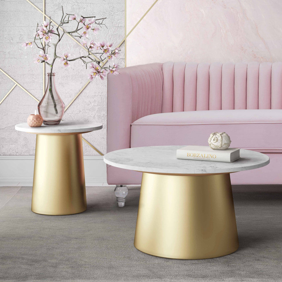 Bleeker Marble Coffee Table - White