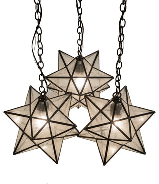23 Wide Moravian Star 3 Light Cascading Pendant