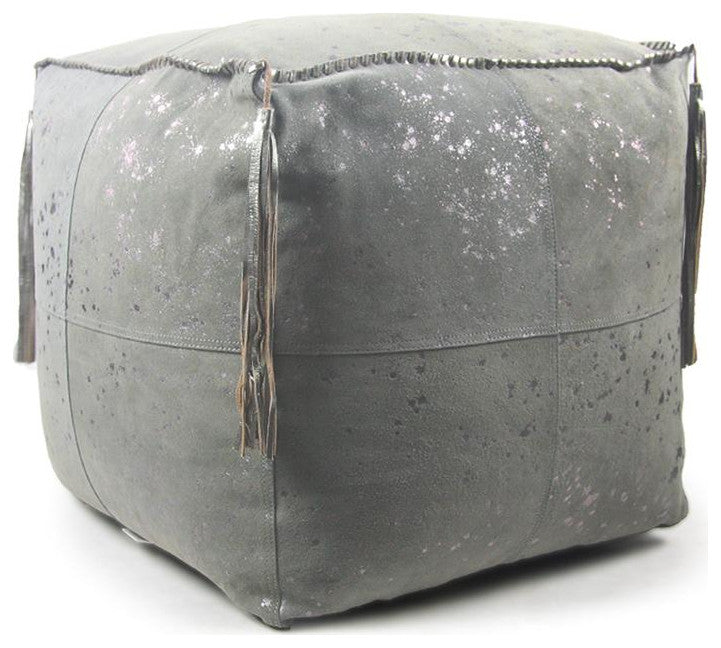 Metallic Dappled Pouf