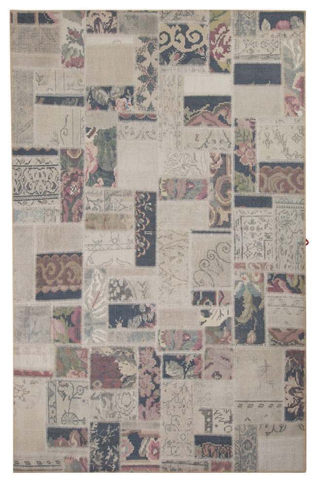 Luxor Polyester Vintage Oriental Area Rug Carpet, 6' X 9'