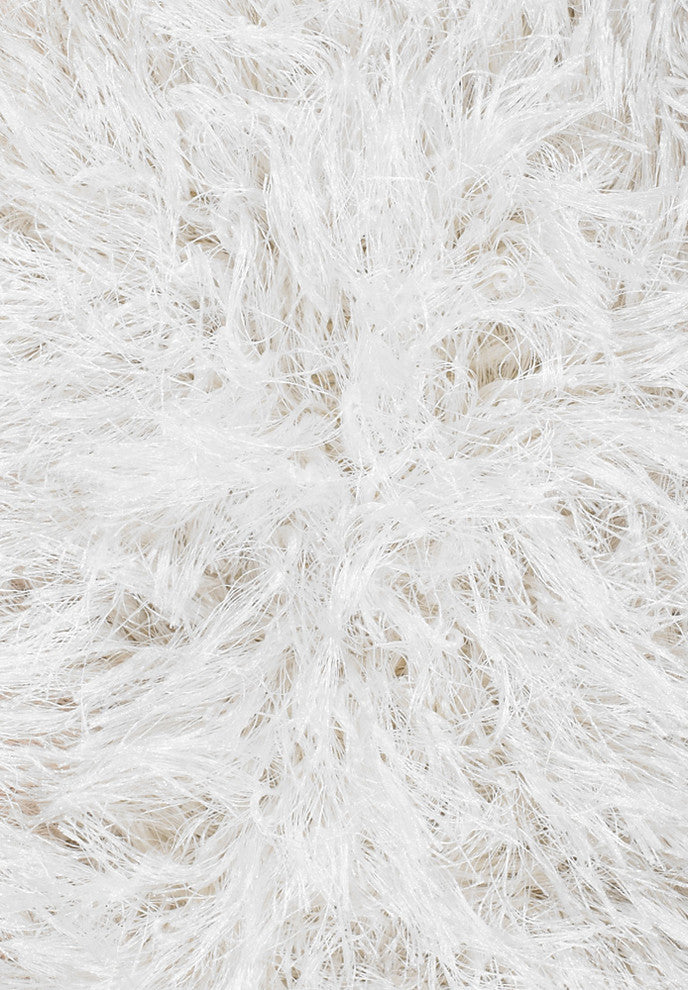 Oyster Contemporary Area Rug, White, 5'x7'6"