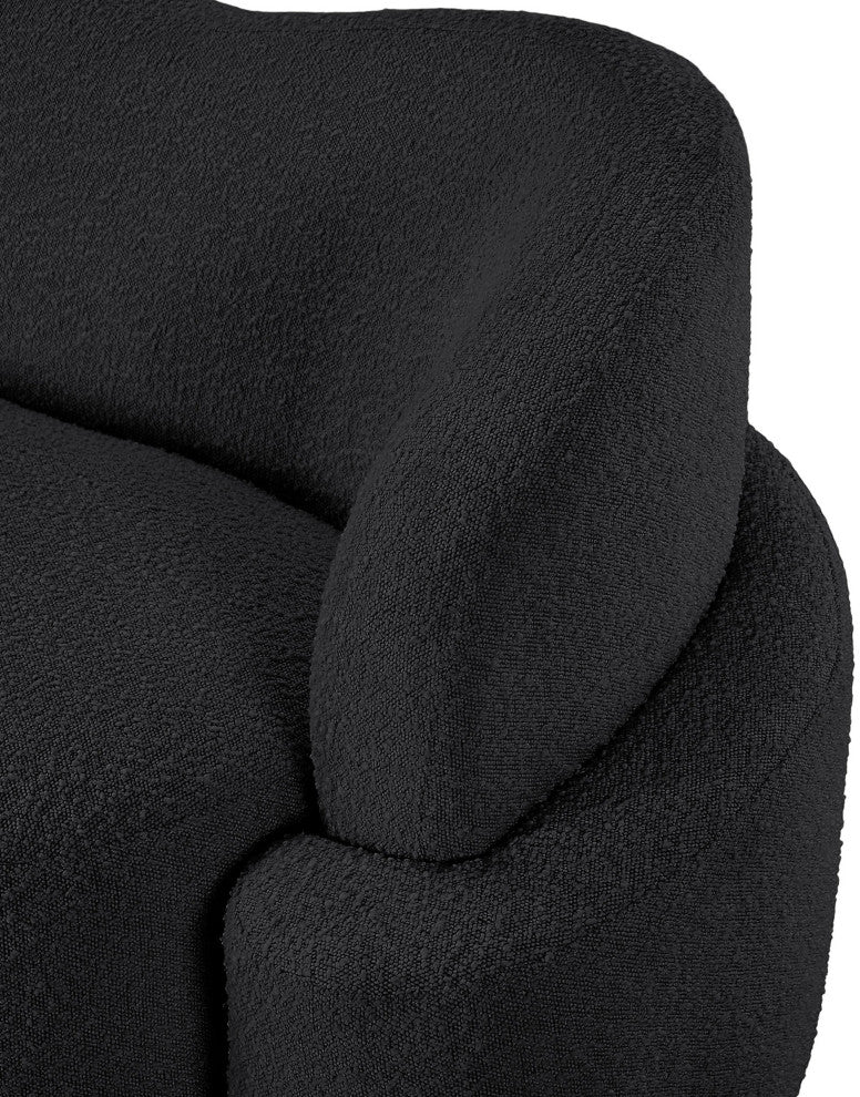 Principessa Boucle Fabric Chair, Black, Chair