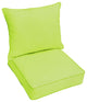 Sunbrella Canvas Macaw Outdoor Deep Seating Pillow and Cushion Set, 23"x25