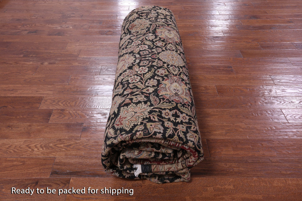 12' 2" X 16' 0" Fine Persian Kashan Handmade Wool Rug Q11345