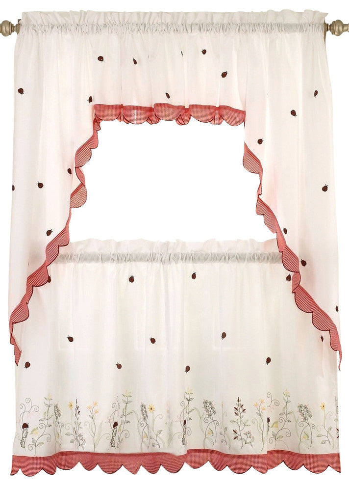 Ladybug Meadow Kitchen Curtain, Swag