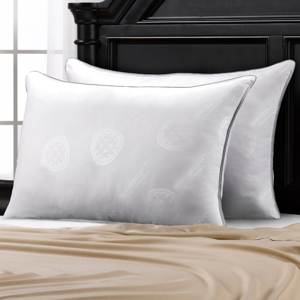 2-Pack Micronone Allergen Free Gel Fiber Soft Stomach Sleeper Pillows, Queen