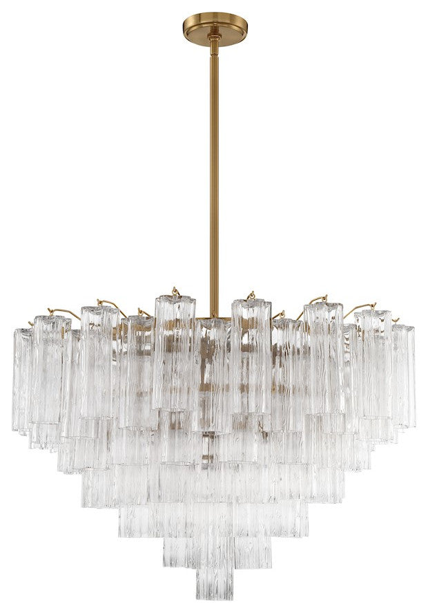 CRYSTORAMA Addis 16 Light Aged Brass Chandelier