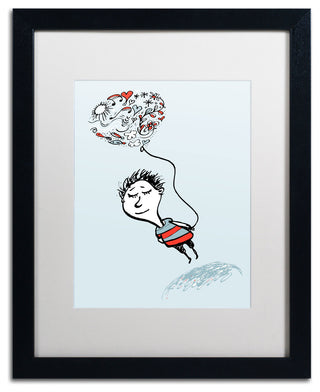 'Love Balloon' Matted Framed Canvas Art by Carla Martell