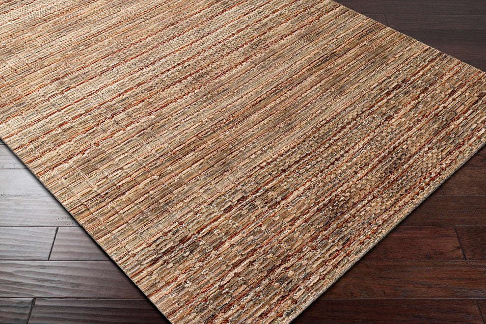 Italia Solids and Tonals Cream, Khaki Area Rug, 5'x7'6"