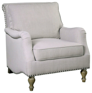 Uttermost 23291 Armstead 35" x 31" Rubber Wood Arm Chair - Antique White