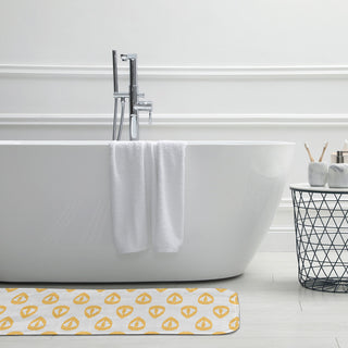 24" x 17" Ikat Tears Bathmat, Sunshine Yellow