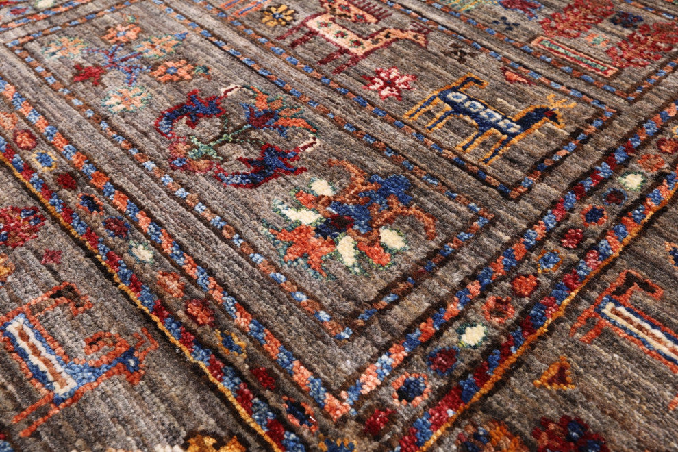 Tribal Persian Gabbeh Hand Knotted Runner Rug 2' 10" X 8' 8" Q5331
