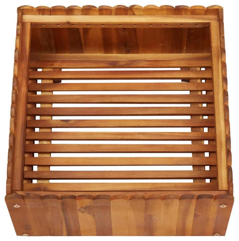 vidaXL Garden Raised Bed 19.6"x19.6"x9.8" Solid Acacia Wood
