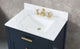 F2-0013-06-FX Satin Brass Waterfall with Flat Cross Handles True Brass Lavatory